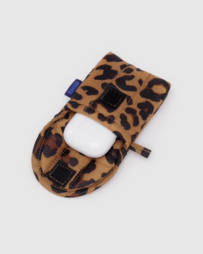 BAGGU.com Cases & Sleeves Puffy Earbuds Case - Leopard