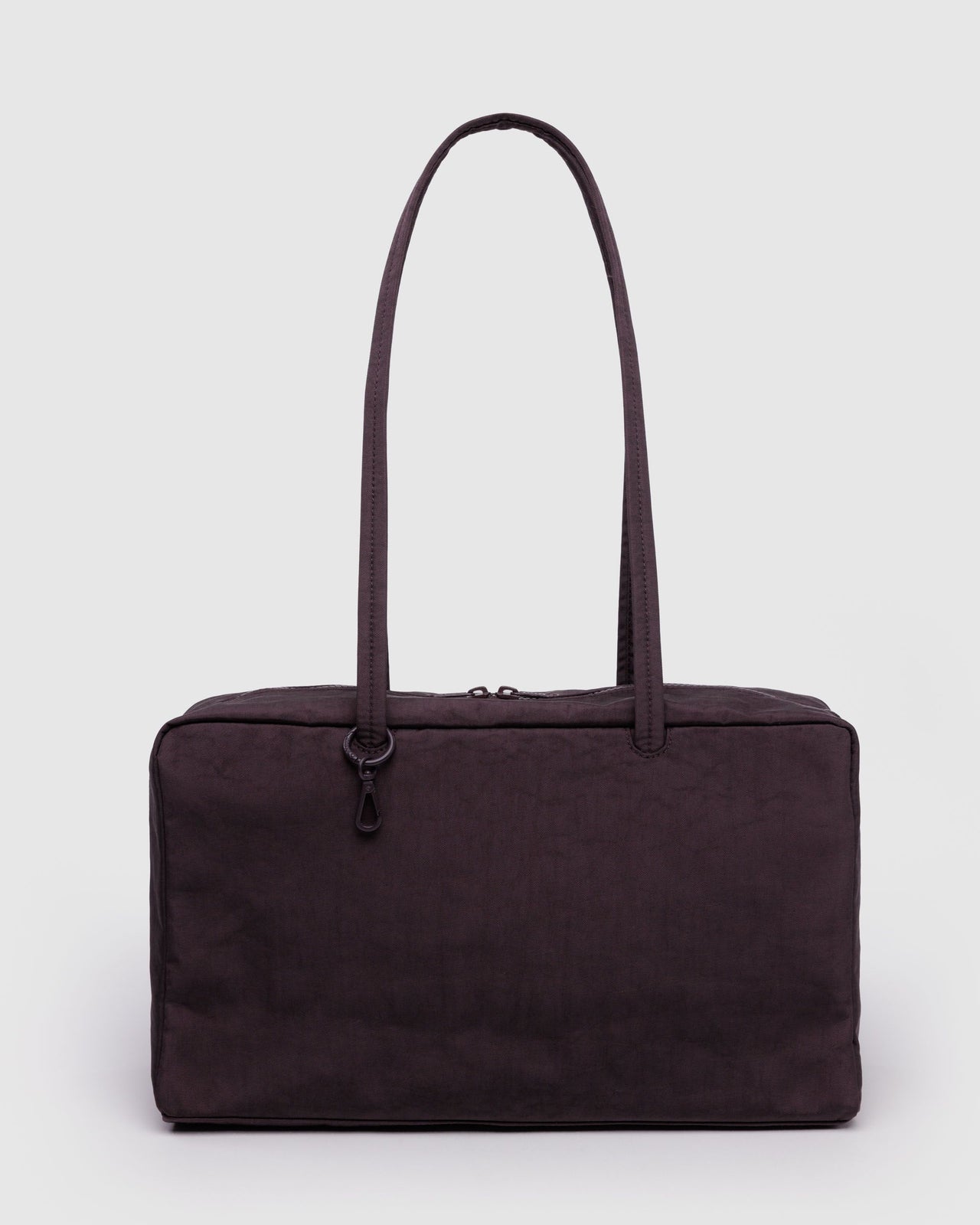 Medium Nylon Bowler Bag - Chocolate Plum