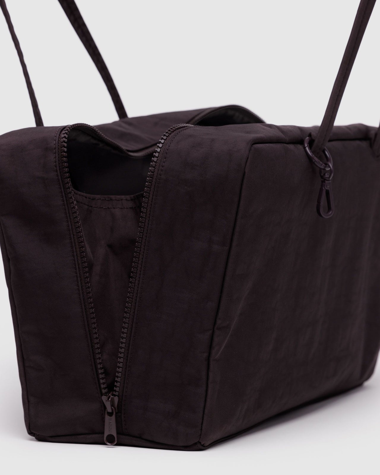Medium Nylon Bowler Bag - Chocolate Plum