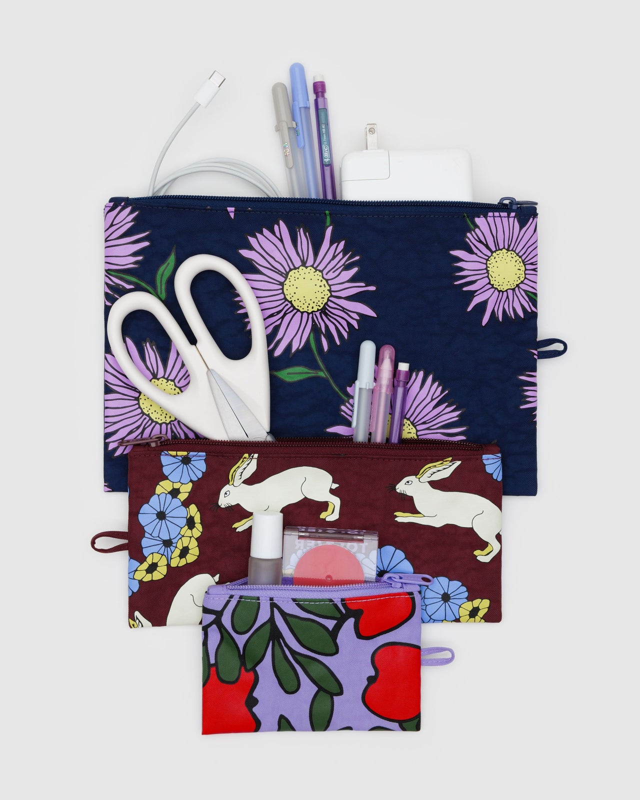 Flat Pouch Set - Night Orchard