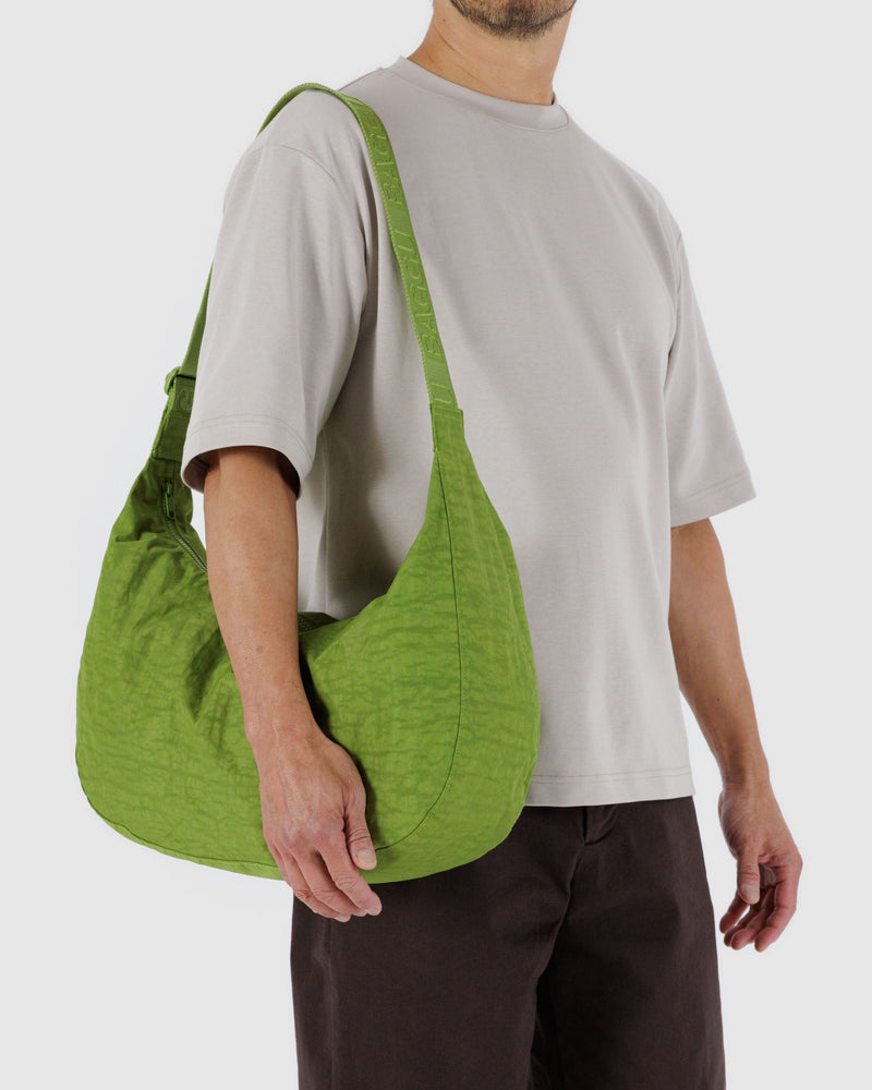 BAGGU.com  Large Nylon Crescent Bag - Green Juice