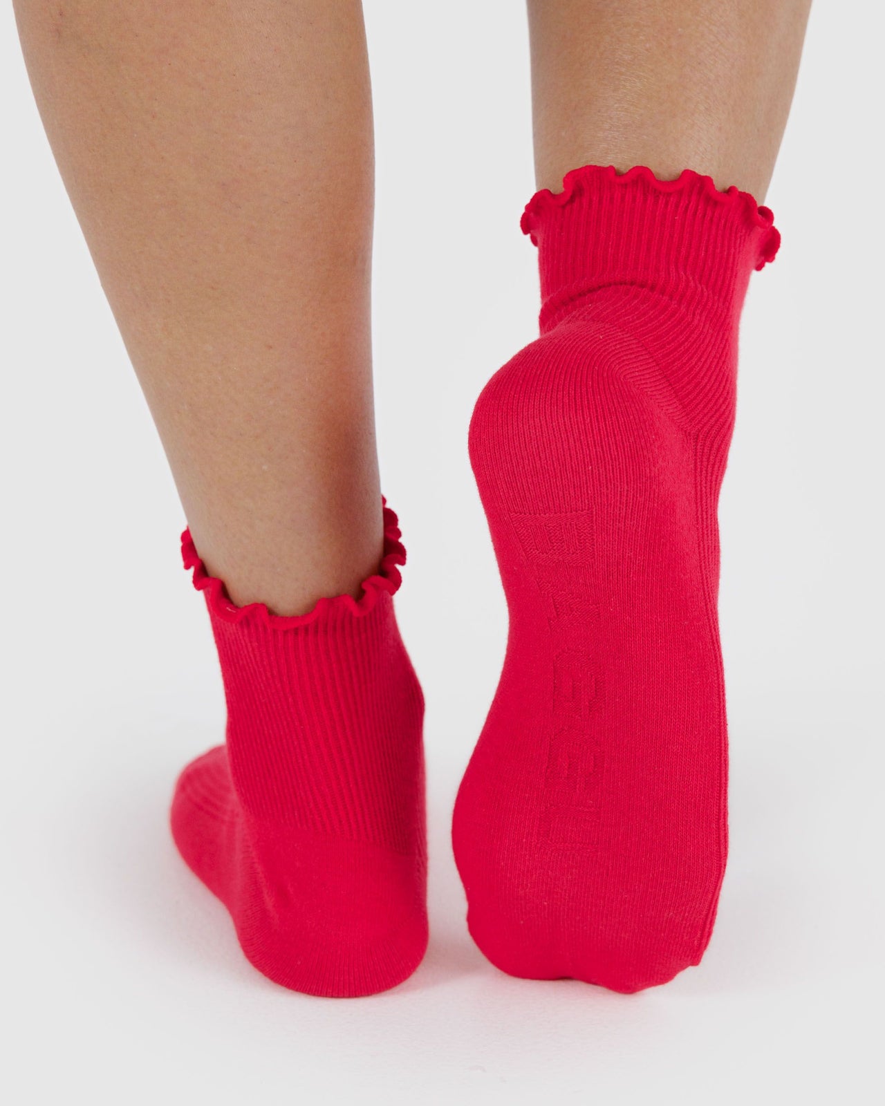 Lettuce Edge Sock Set of 2 - Lavender & Red