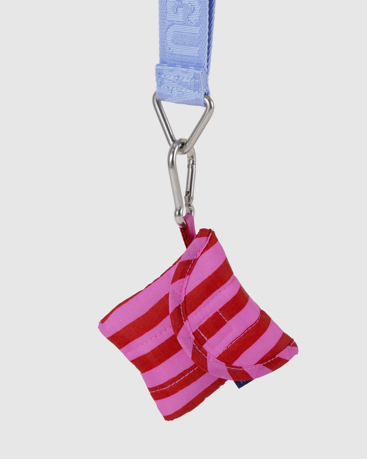 Puffy Earbuds Case - Pink & Red Painted Stripe