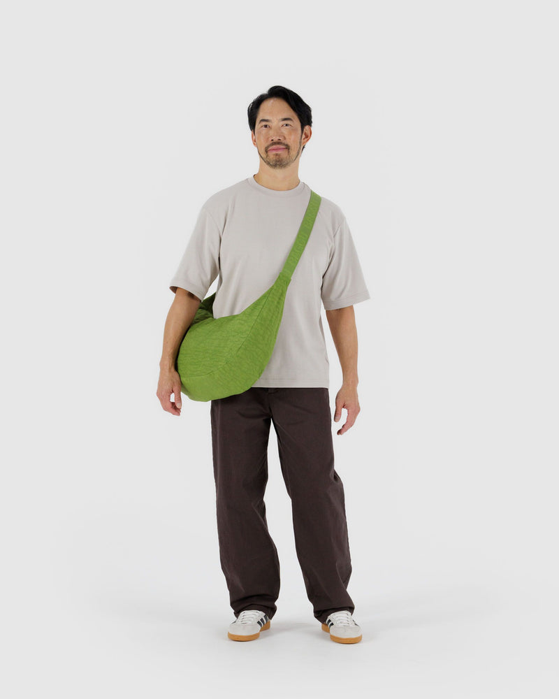 BAGGU.com  Large Nylon Crescent Bag - Green Juice