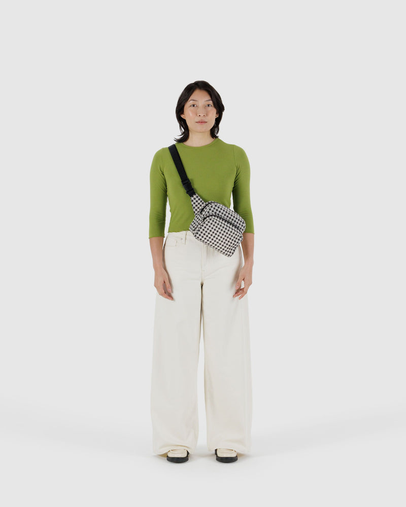 BAGGU.com  Fanny Pack - Black & White Gingham