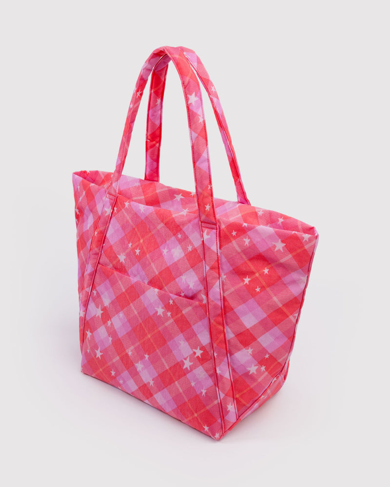 BAGGU.com Totes Cloud Bag - Pink Star Plaid
