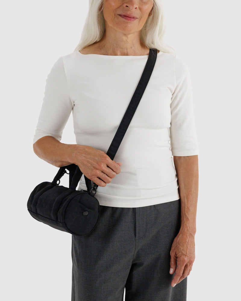 BAGGU Black Bags Small Nylon Duffle Bag - Black