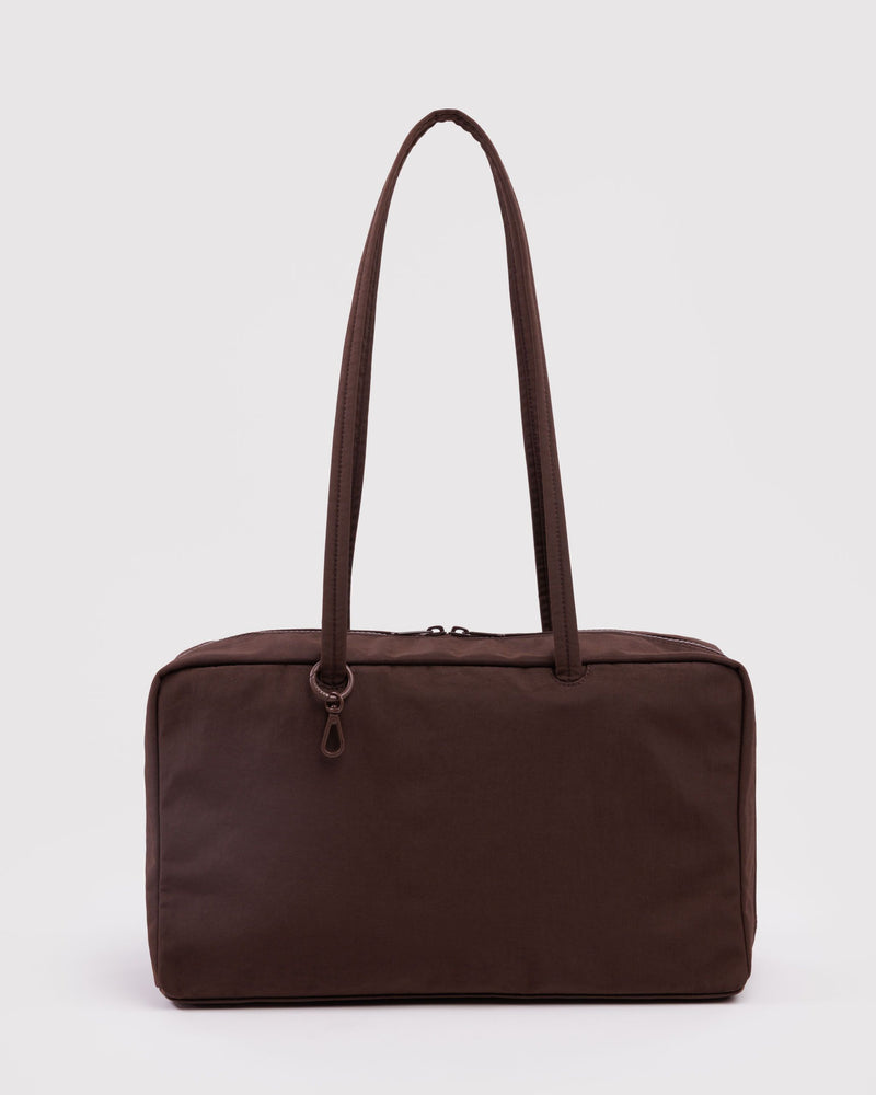 BAGGU  Medium Nylon Bowler Bag - Coffee