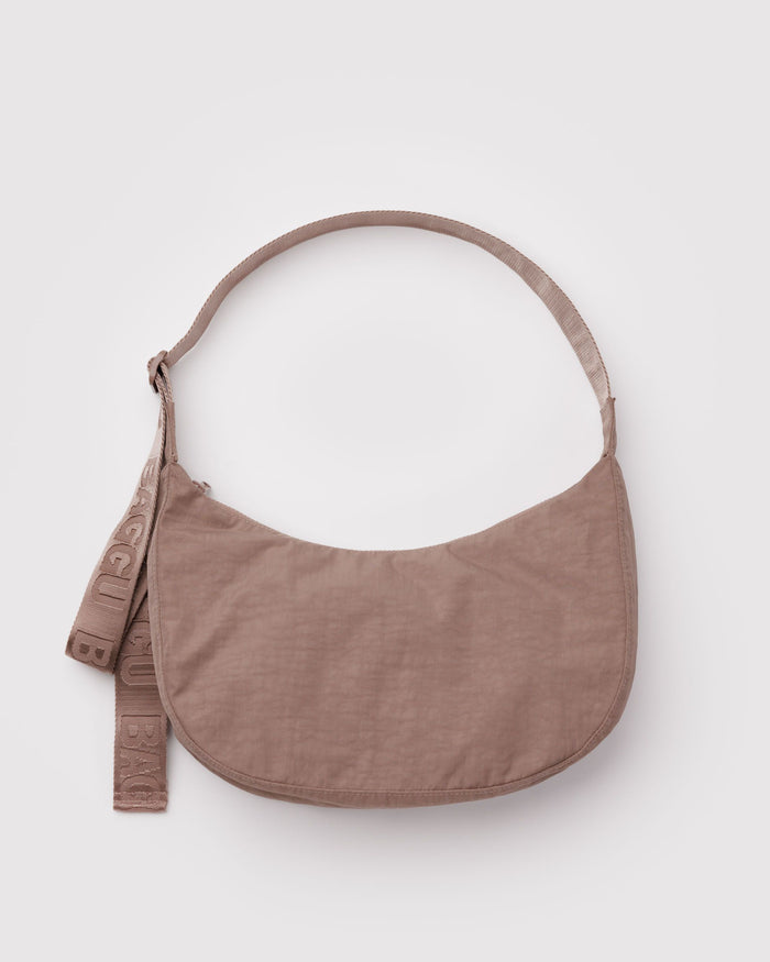 BAGGU New Arrivals Medium Nylon Crescent Bag - Toasted Almond