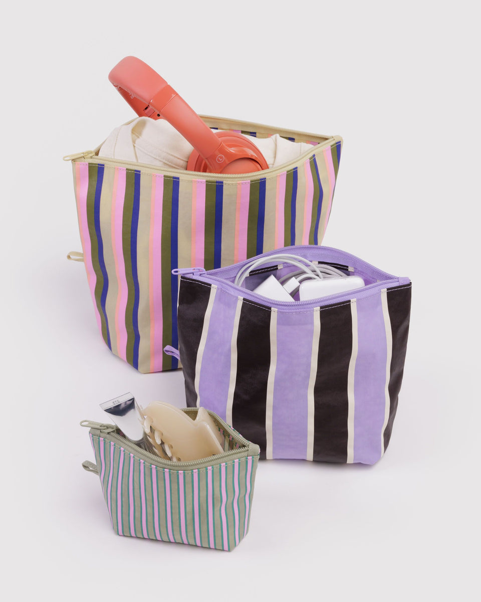 BAGGU Pouches Go Pouch Set - Candy Shop Stripes