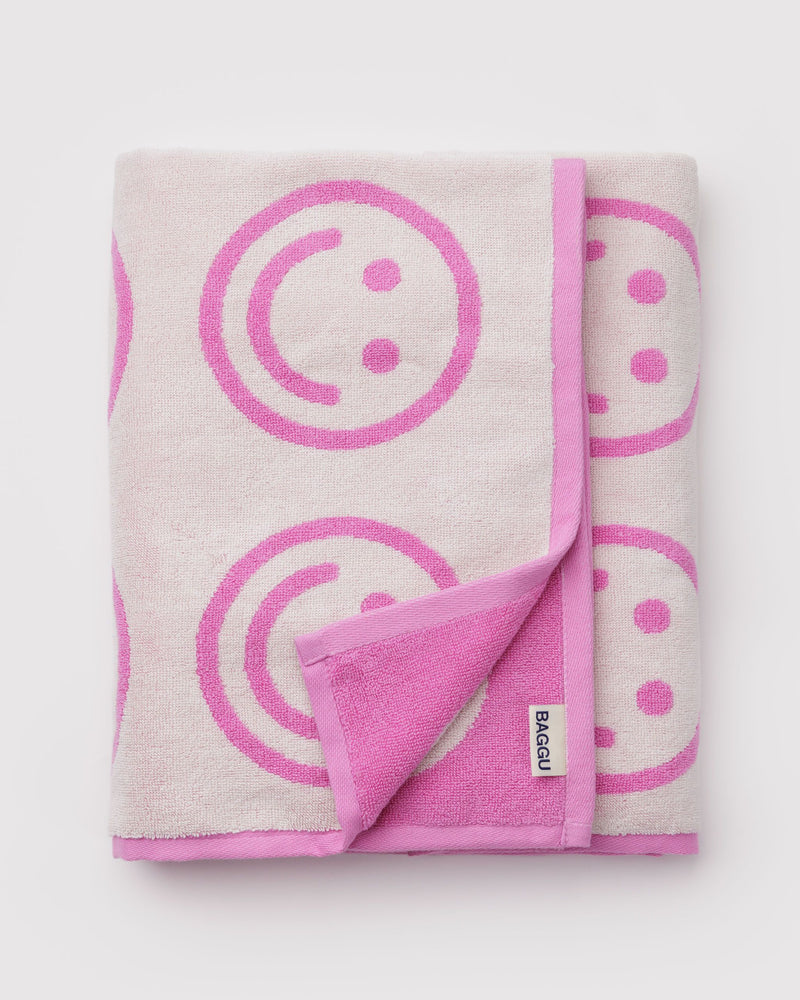 BAGGU  Bath Towel - Happy Pink