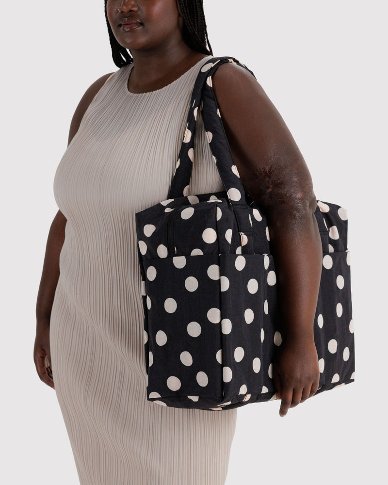 BAGGU  Cloud Carry-on - Black and Cream Polka Dot