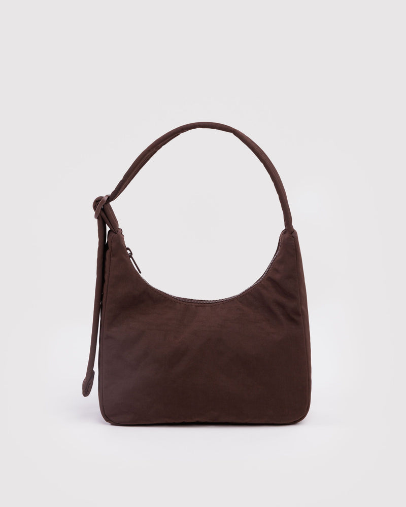 BAGGU  Mini Nylon Shoulder Bag - Coffee