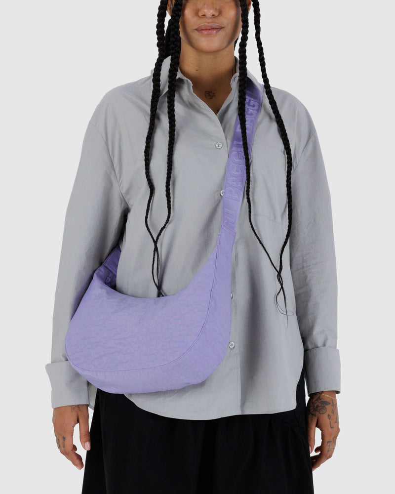 BAGGU.com Crossbody Bags Medium Nylon Crescent Bag - Wisteria