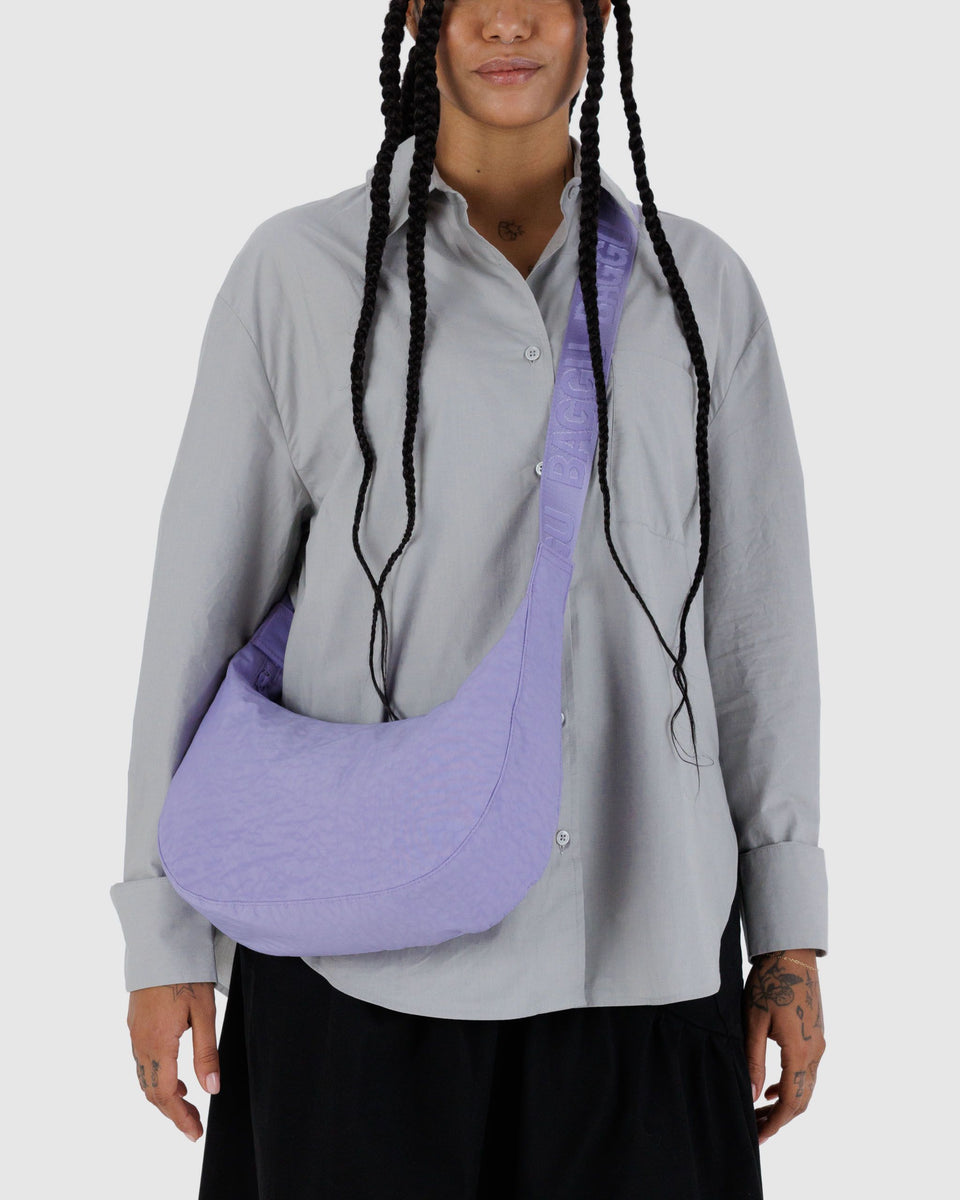 BAGGU.com Crossbody Bags Medium Nylon Crescent Bag - Wisteria