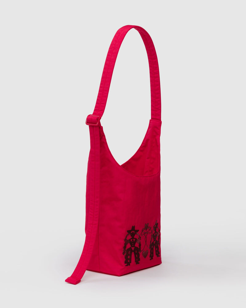 BAGGU.com Crossbody Bags Small Nylon Sling - Embroidered Cowgirl