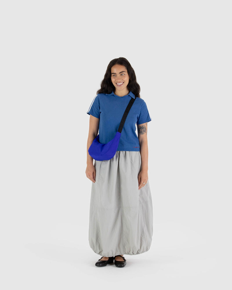 BAGGU ALL PRODUCTS Small Nylon Crescent Bag - Lapis