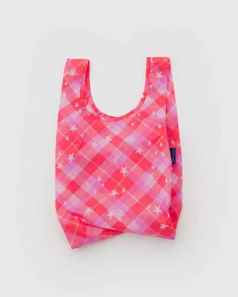 BAGGU.com Reusable Bags Baby Baggu - Pink Star Plaid