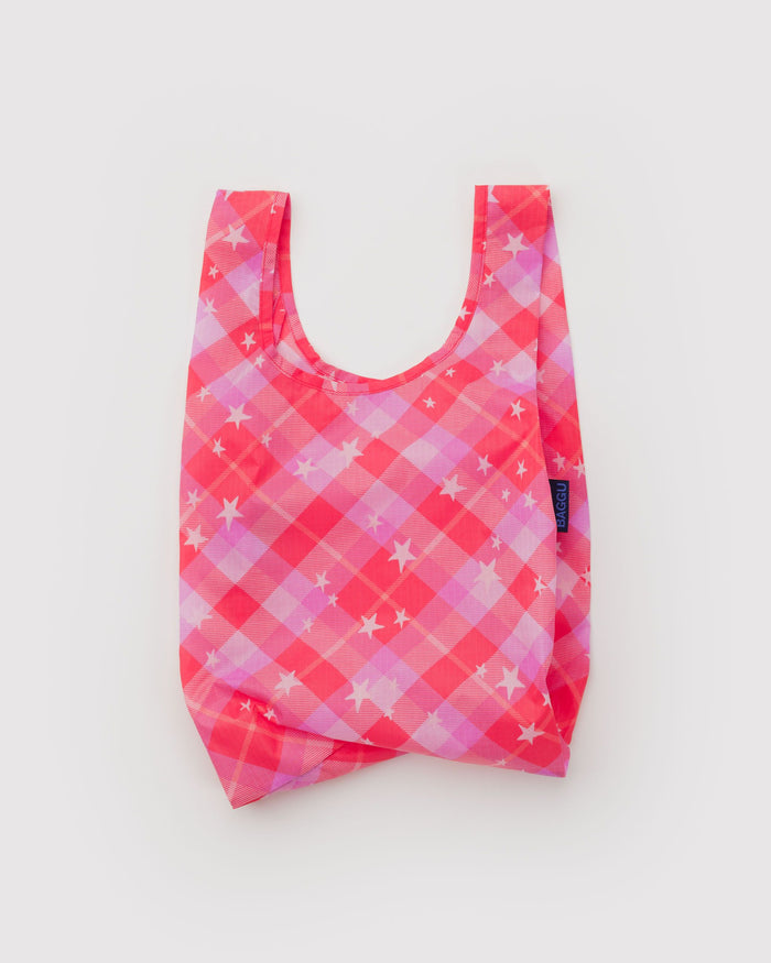 BAGGU New Arrivals Baby Baggu - Pink Star Plaid