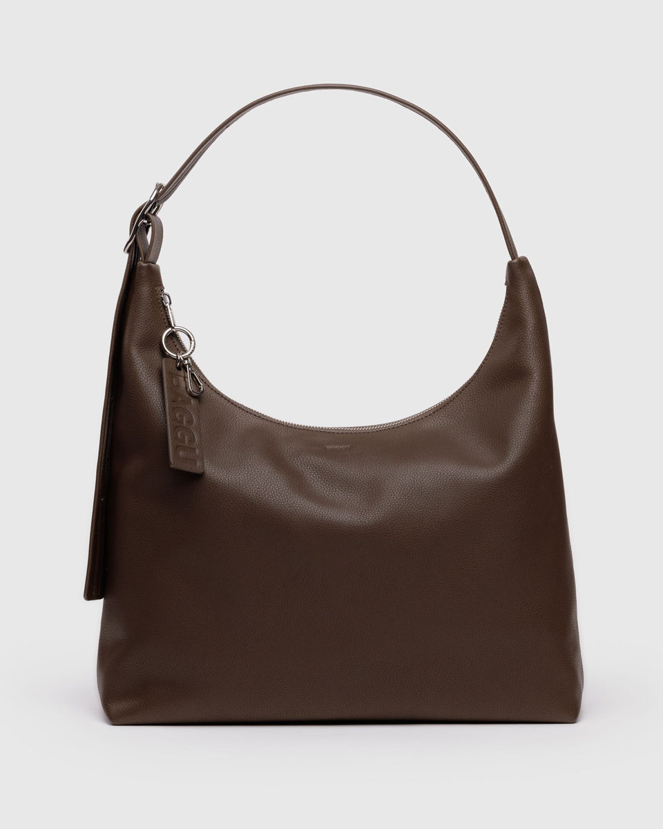 BAGGU PRODUCTS Recycled Leather Shoulder Bag - Brown