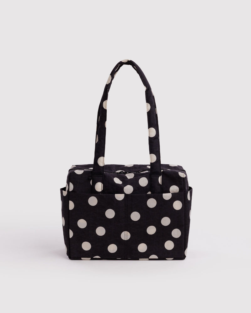 BAGGU  Everyday Cloud Bag - Black and Cream Polka Dot
