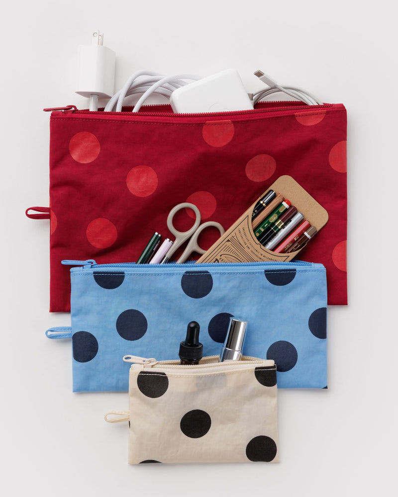 BAGGU  Flat Pouch Set - Polka Dot Mix
