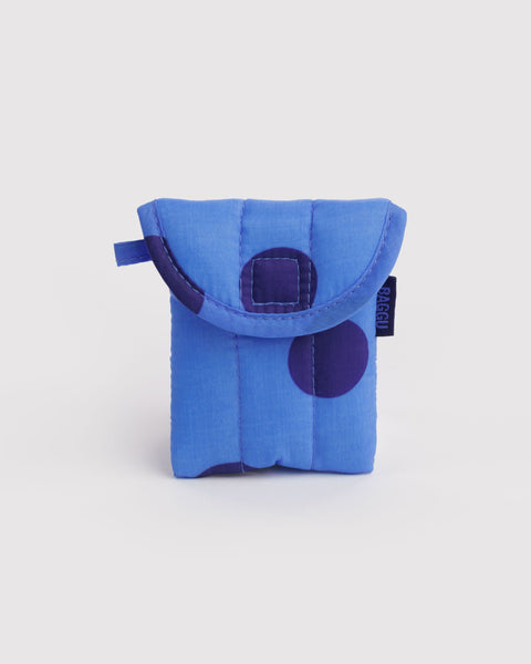 BAGGU Cases & Sleeves Puffy Earbuds Case - Blue Polka Dot