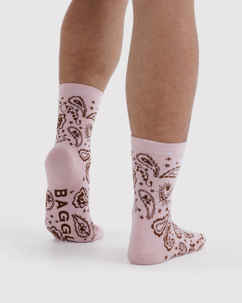 BAGGU Crew Socks Crew Sock - Paisley Pink