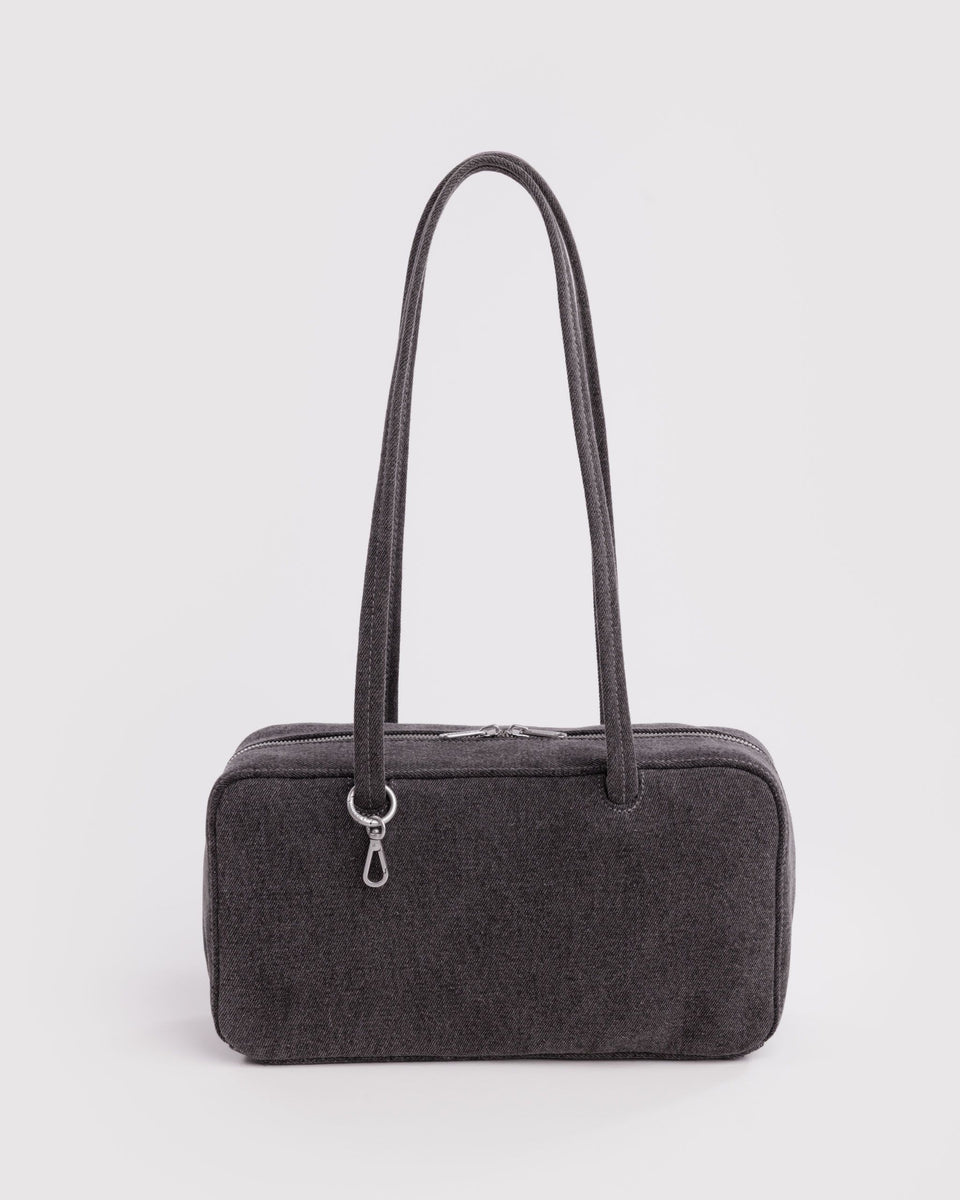 BAGGU ALL PRODUCTS (EXCEPT GIFT CARDS) Denim Bowler Bag - Washed Black Denim