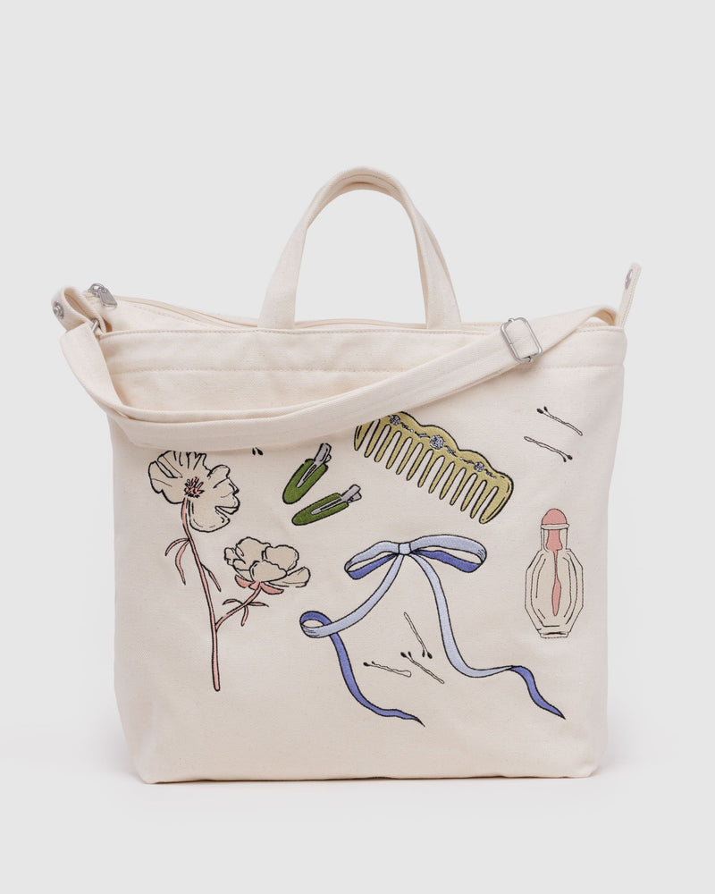 BAGGU  Horizontal Zip Duck Bag - Embroidered Get Ready With Me