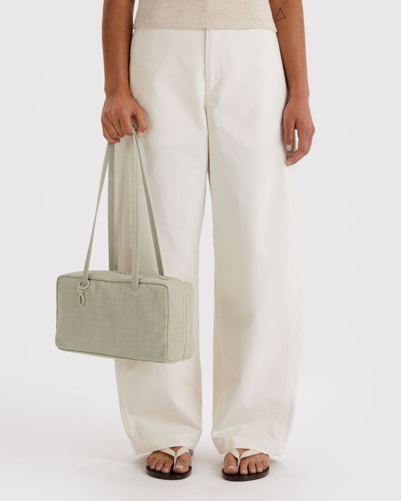 Nylon Bowler Bag - Celadon