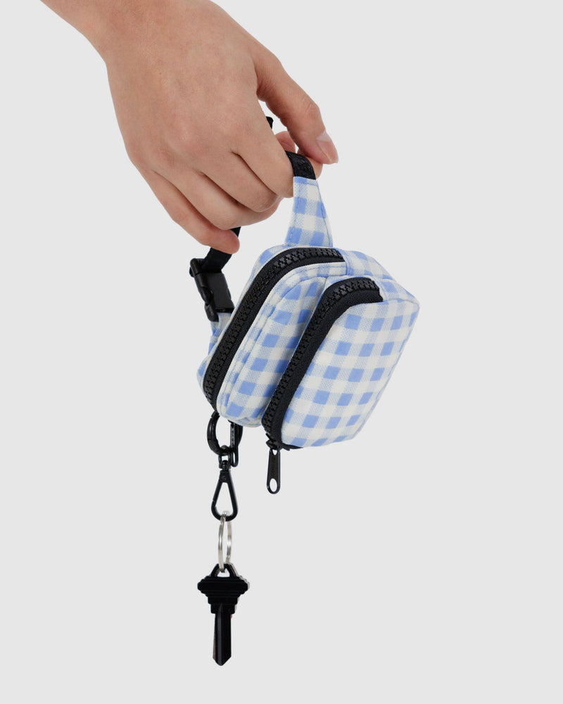 BAGGU.com  Fanny Pack Charm - Light Blue Gingham