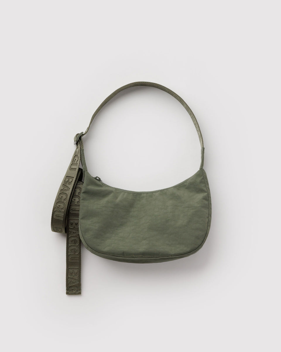 BAGGU New Arrivals Small Nylon Crescent Bag - Caper