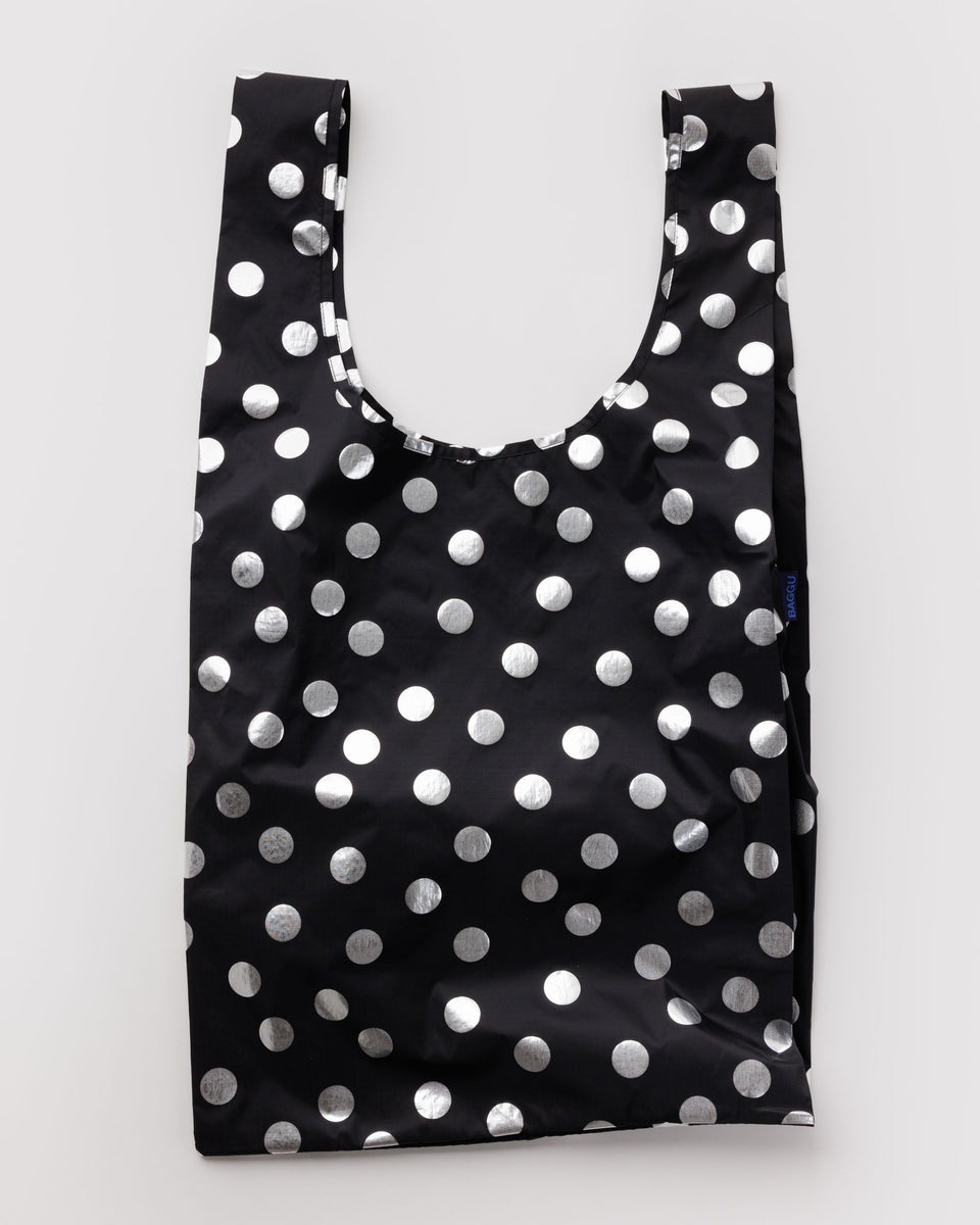 BAGGU Big Big Baggu - Silver Metallic Polka Dot
