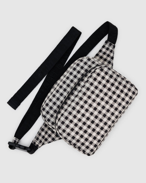 BAGGU Crossbody Bags Fanny Pack - Black & White Gingham