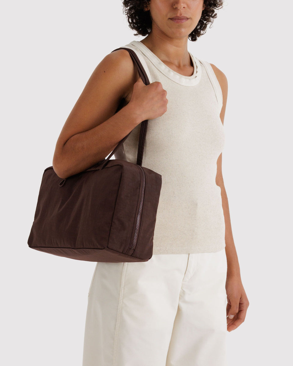 BAGGU Products Medium Nylon Bowler Bag - Coffee