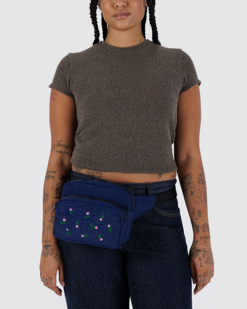 BAGGU  Fanny Pack - Embroidered Wildflower