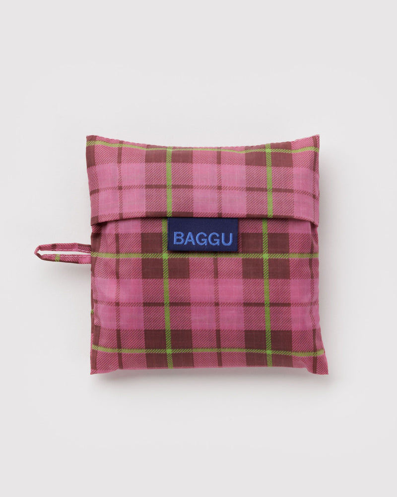 BAGGU  Standard Baggu - Azalea Pink Tartan