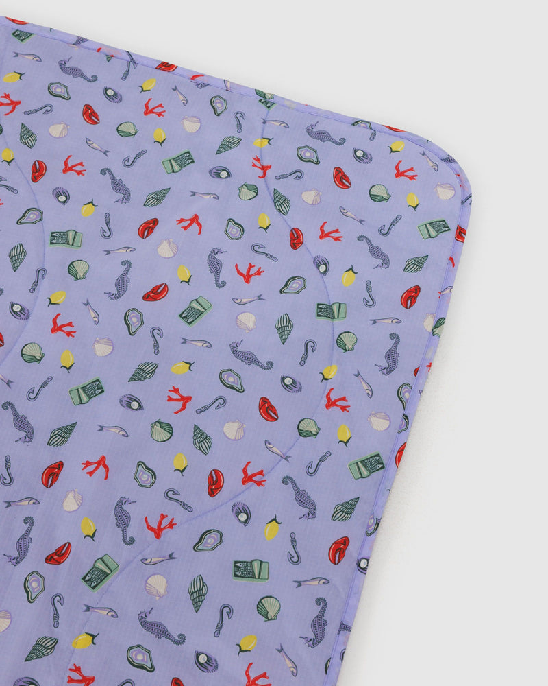 BAGGU  Puffy Picnic Blanket - Sea Charms