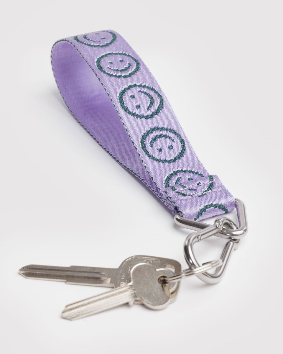 BAGGU Cases & Sleeves Logo Keychain - Lilac Happy