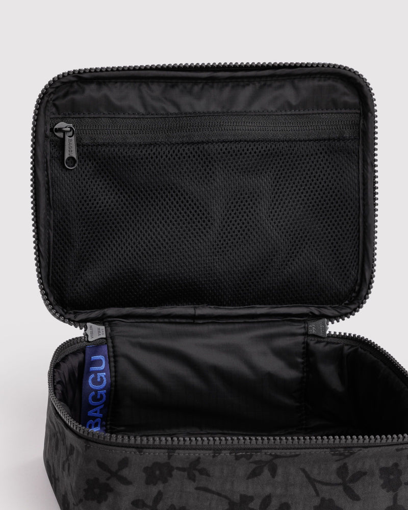 BAGGU  Small Cosmetic Case - Charcoal Ditsy Floral