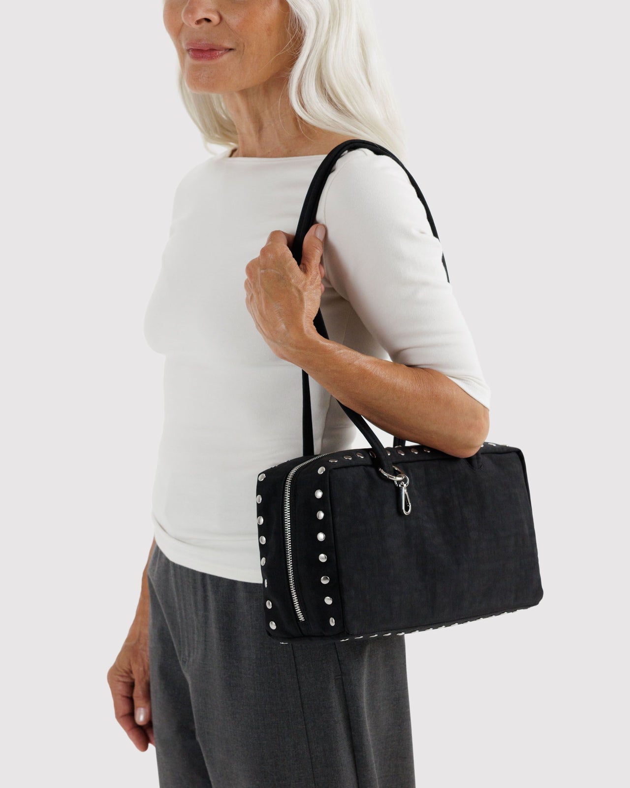 Nylon Bowler Bag - Studs