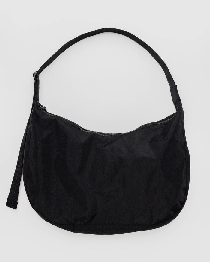 BAGGU Nylon Crescent Bags Large Nylon Crescent Bag - Black 37.5