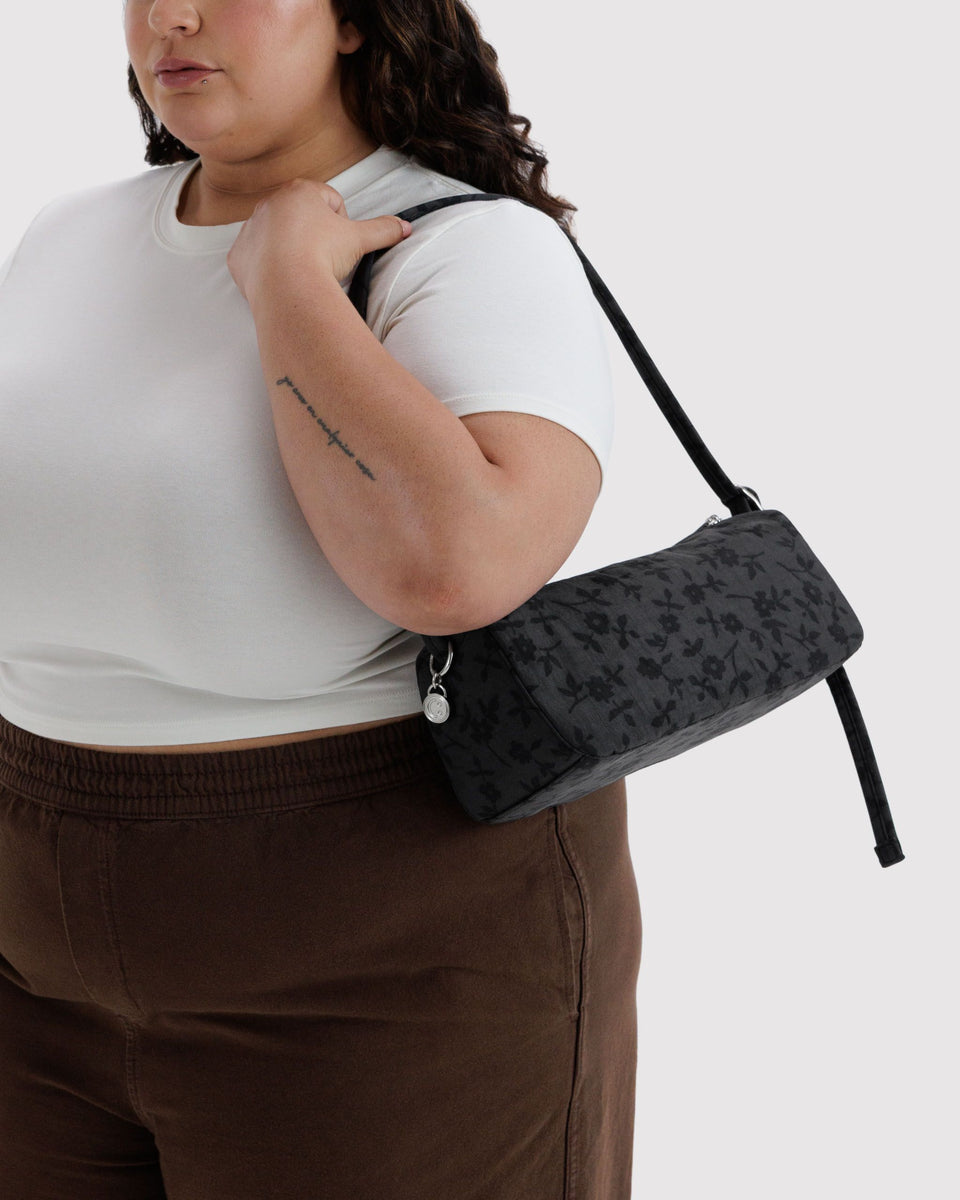 BAGGU New Arrivals Nylon Loaf Bag - Charcoal Ditsy Floral