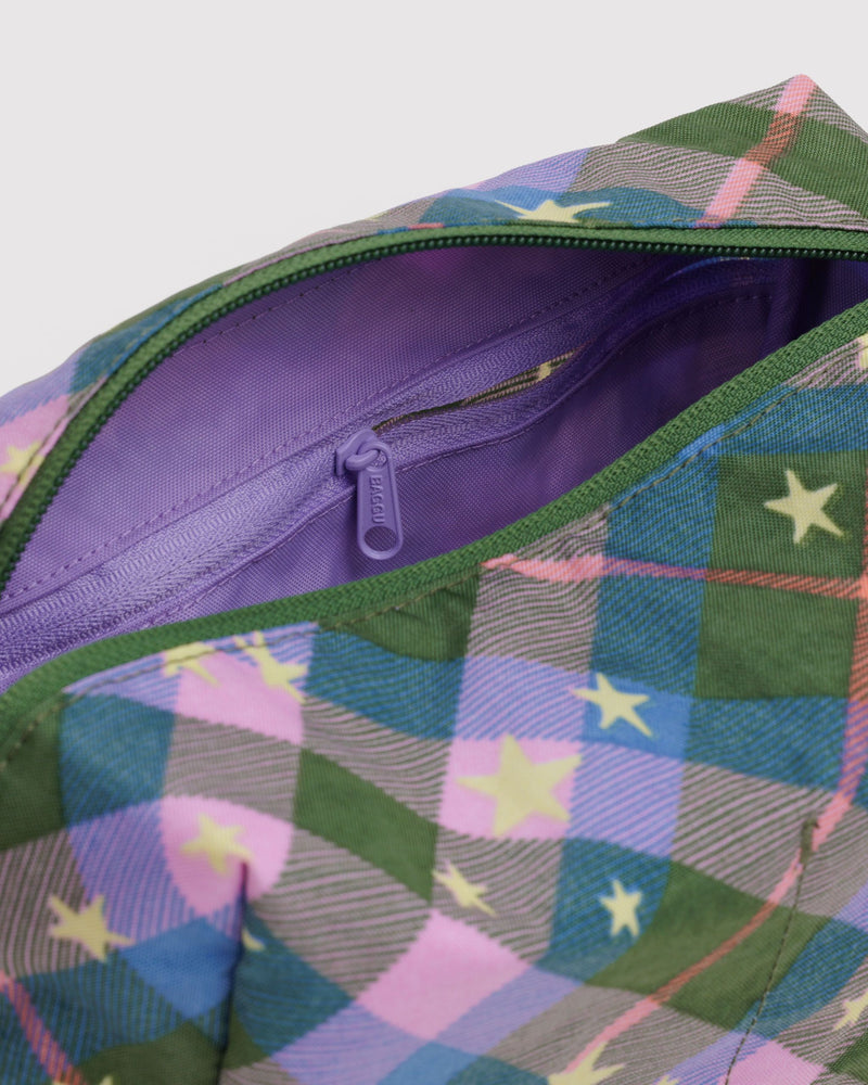 BAGGU  Dopp Kit - Green Star Plaid