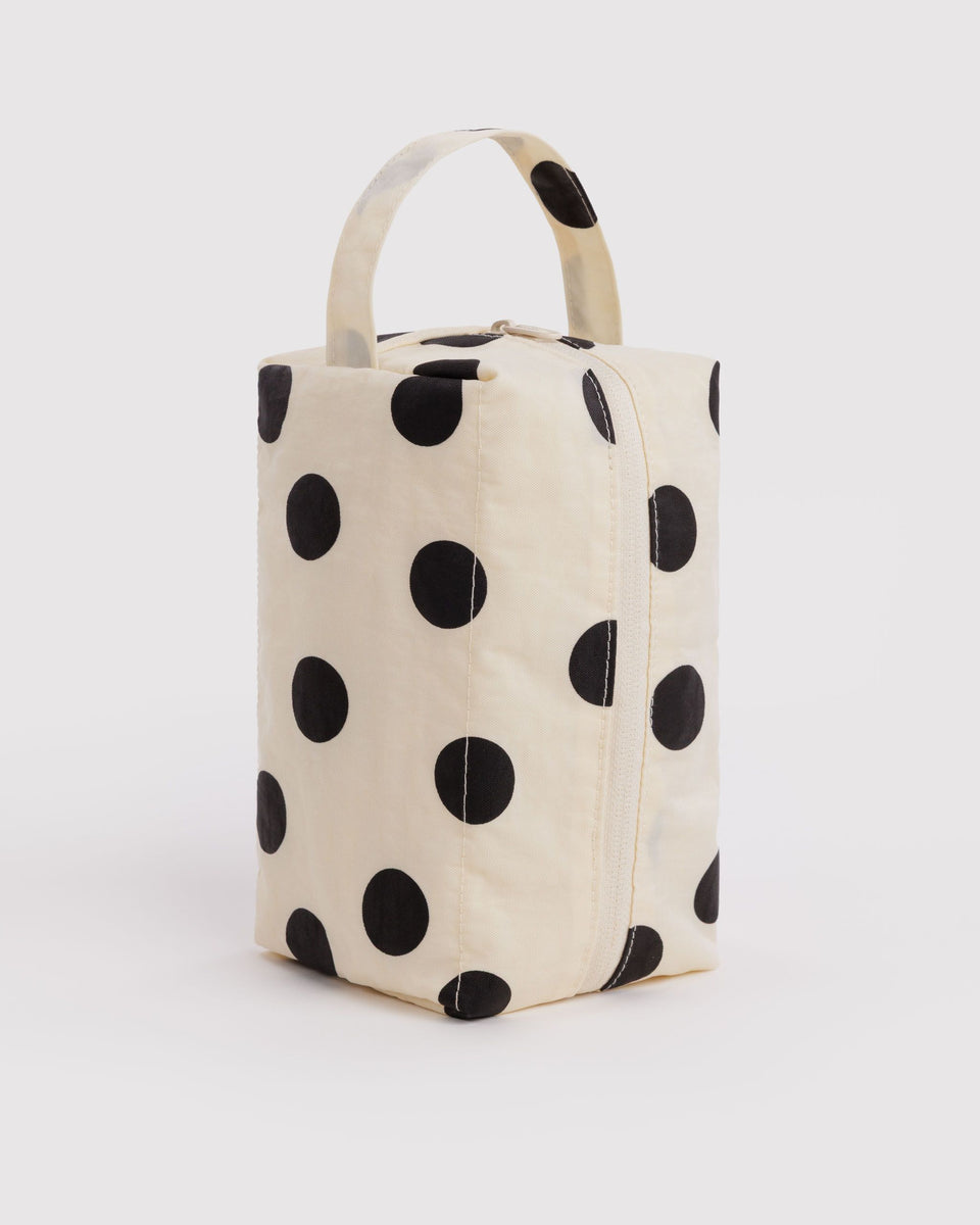 BAGGU ALL PRODUCTS Dopp Kit - Cream and Black Polka Dot