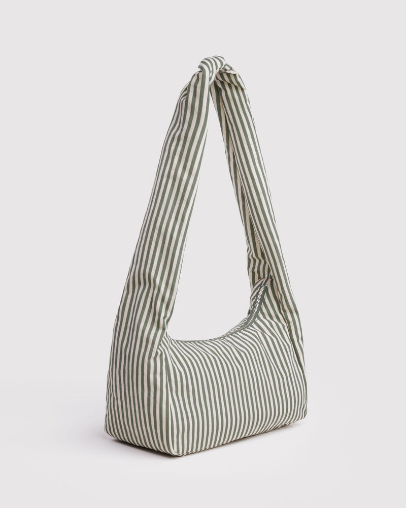BAGGU  Nylon Meringue Bag - Sage Stripe