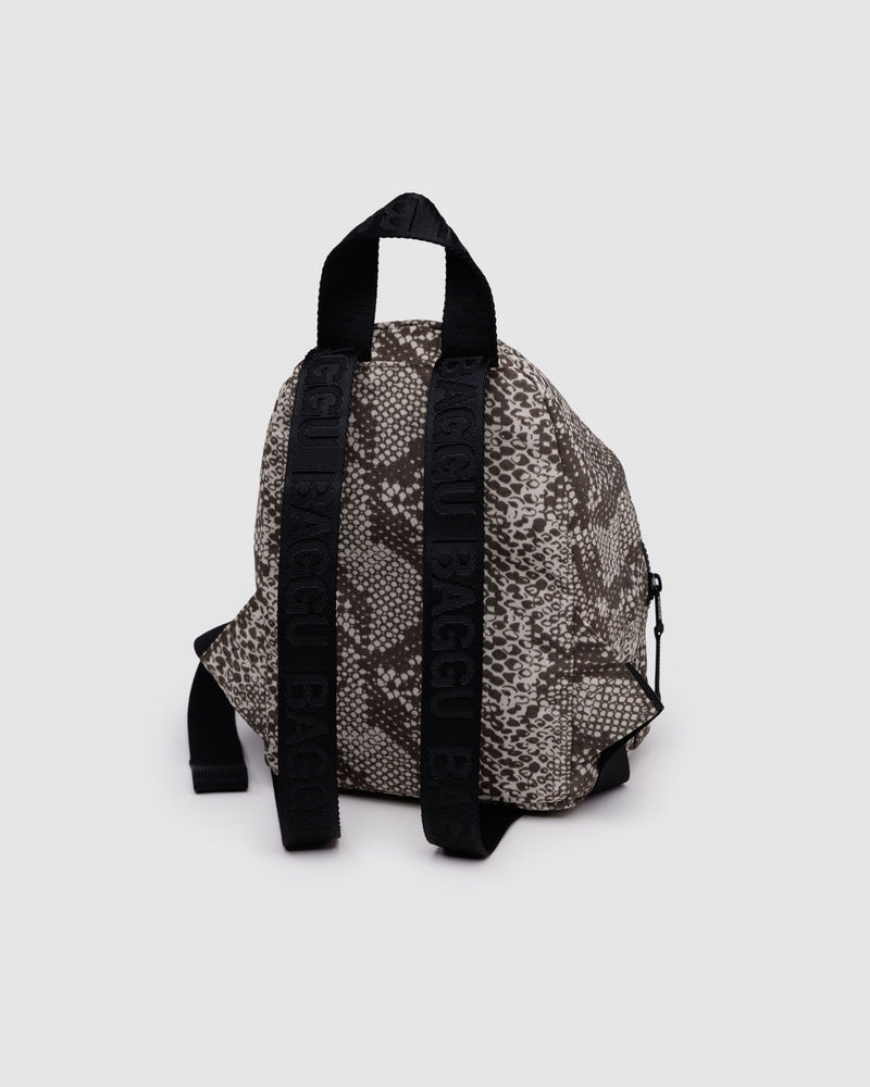 BAGGU  Mini Nylon Backpack - Snakeskin
