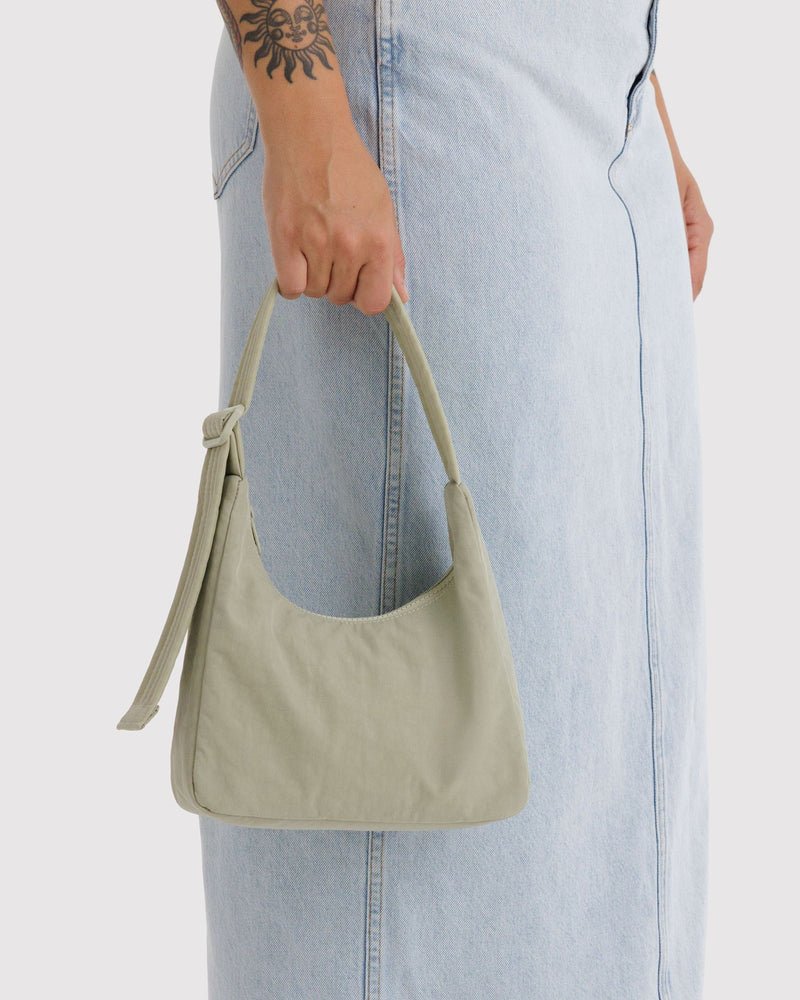 BAGGU  Mini Nylon Shoulder Bag - Celadon