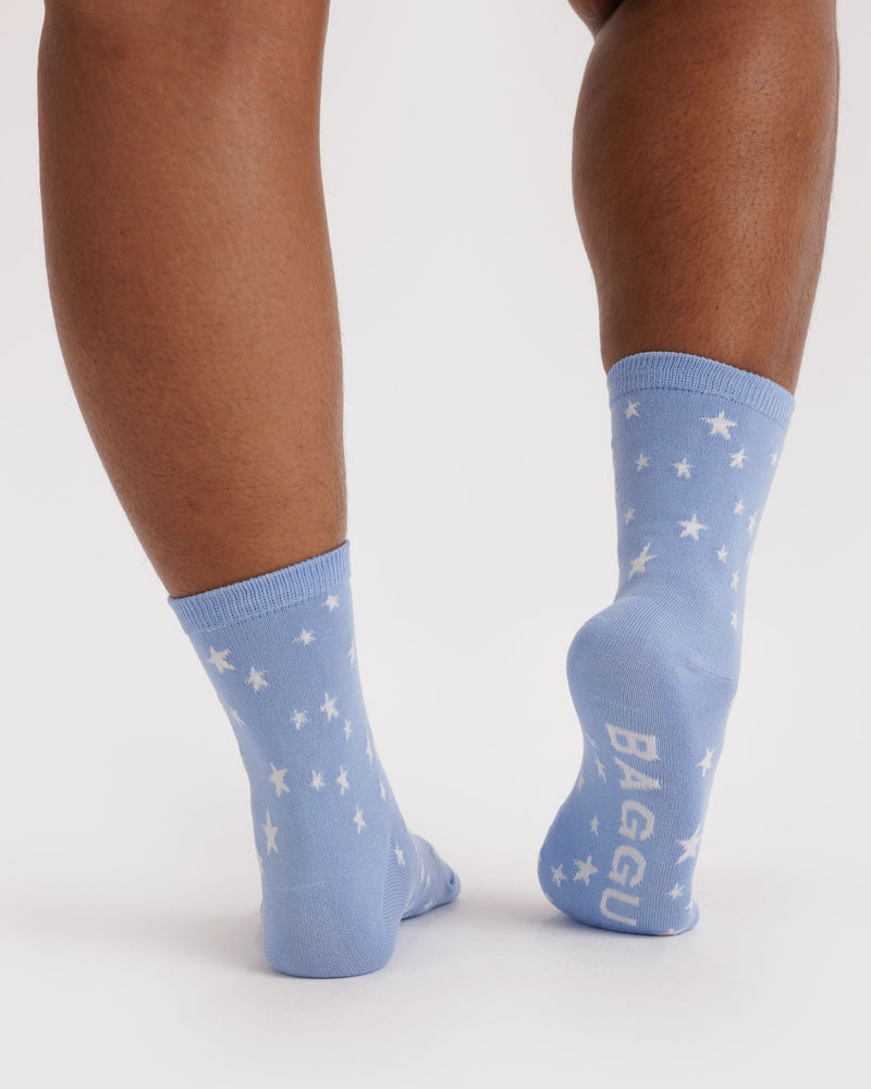BAGGU New Arrivals Crew Sock - Blue Star